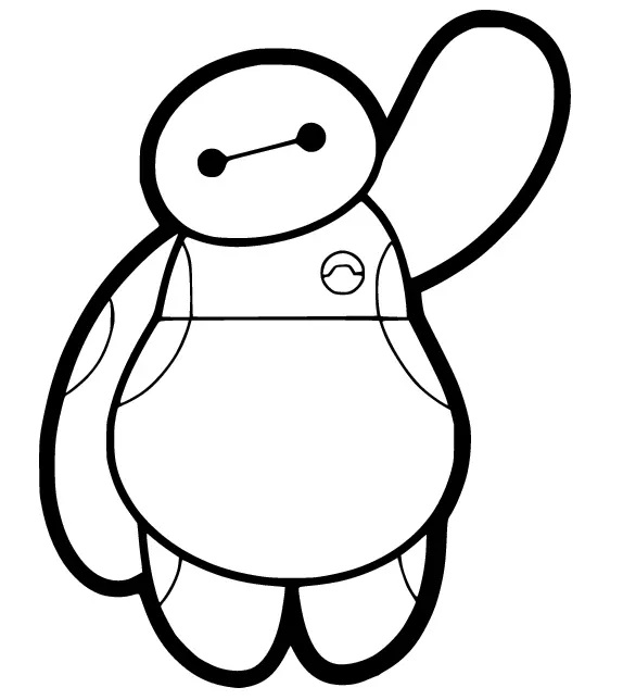 Çocuklar İçin BayMax Boyama Sayfaları 