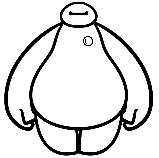 Çocuklar İçin BayMax Boyama Sayfaları 