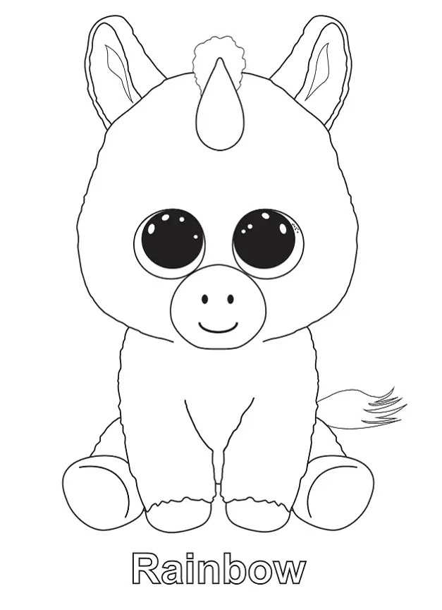 Çocuklar İçin Beanie Boos Boyama Sayfaları 