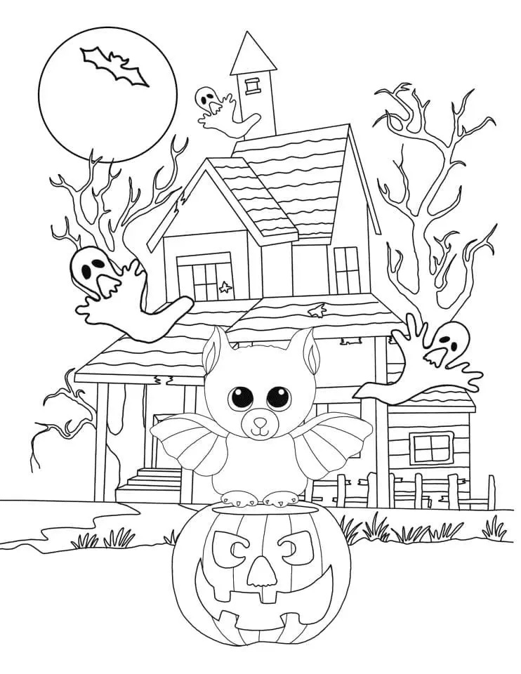 Çocuklar İçin Beanie Boos Boyama Sayfaları 