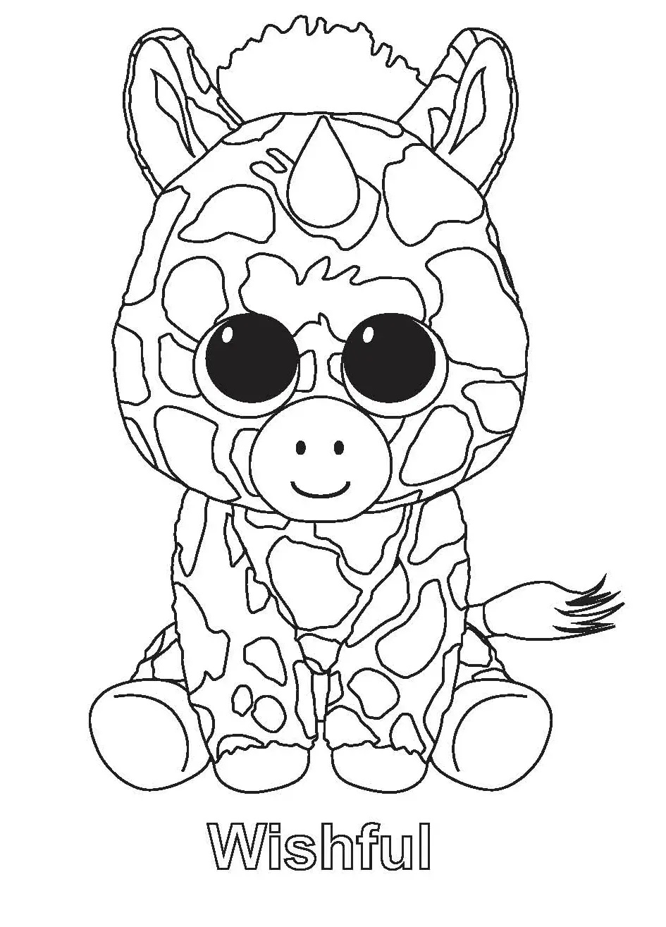 Çocuklar İçin Beanie Boos Boyama Sayfaları 