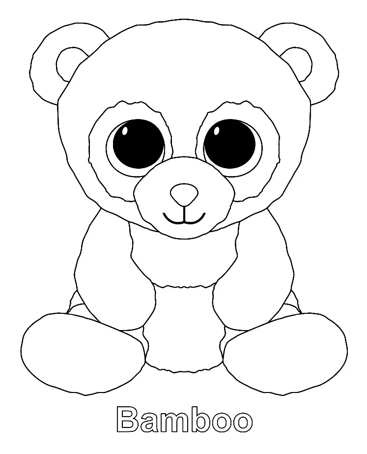 Çocuklar İçin Beanie Boos Boyama Sayfaları 