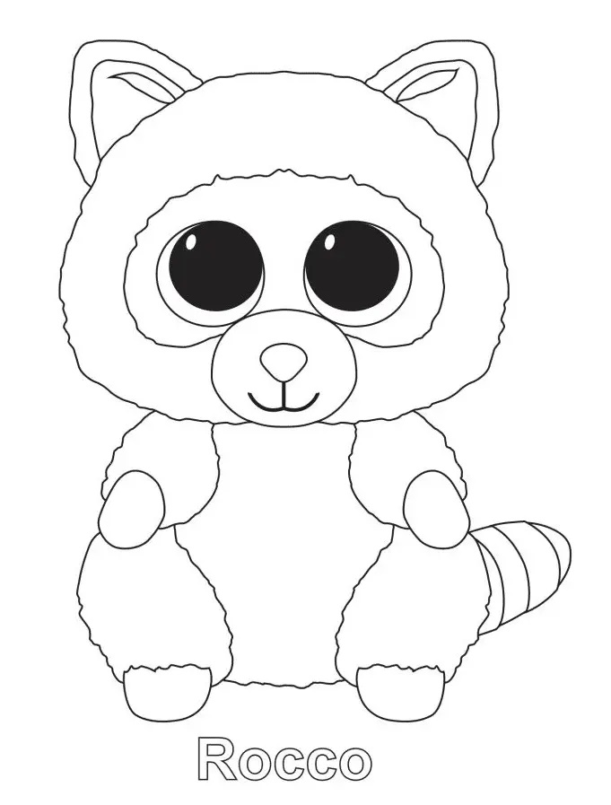 Çocuklar İçin Beanie Boos Boyama Sayfaları 