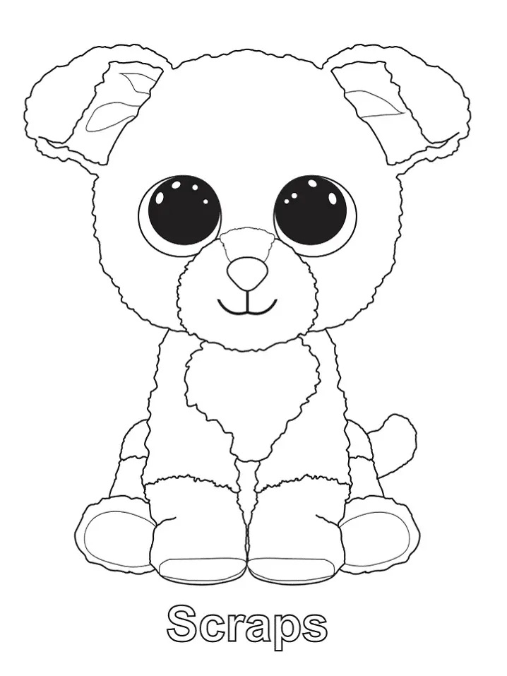 Çocuklar İçin Beanie Boos Boyama Sayfaları 