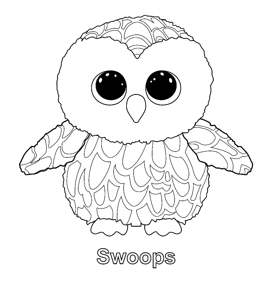 Çocuklar İçin Beanie Boos Boyama Sayfaları 
