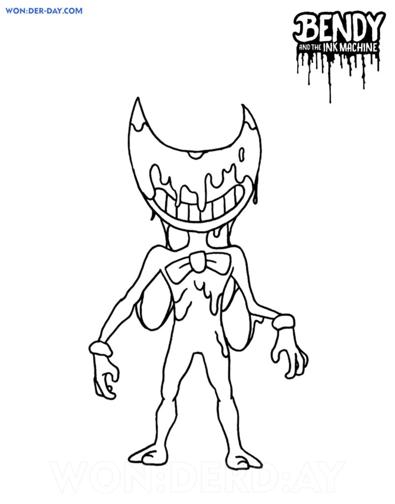 Çocuklar İçin Bendy Boyama Sayfaları 