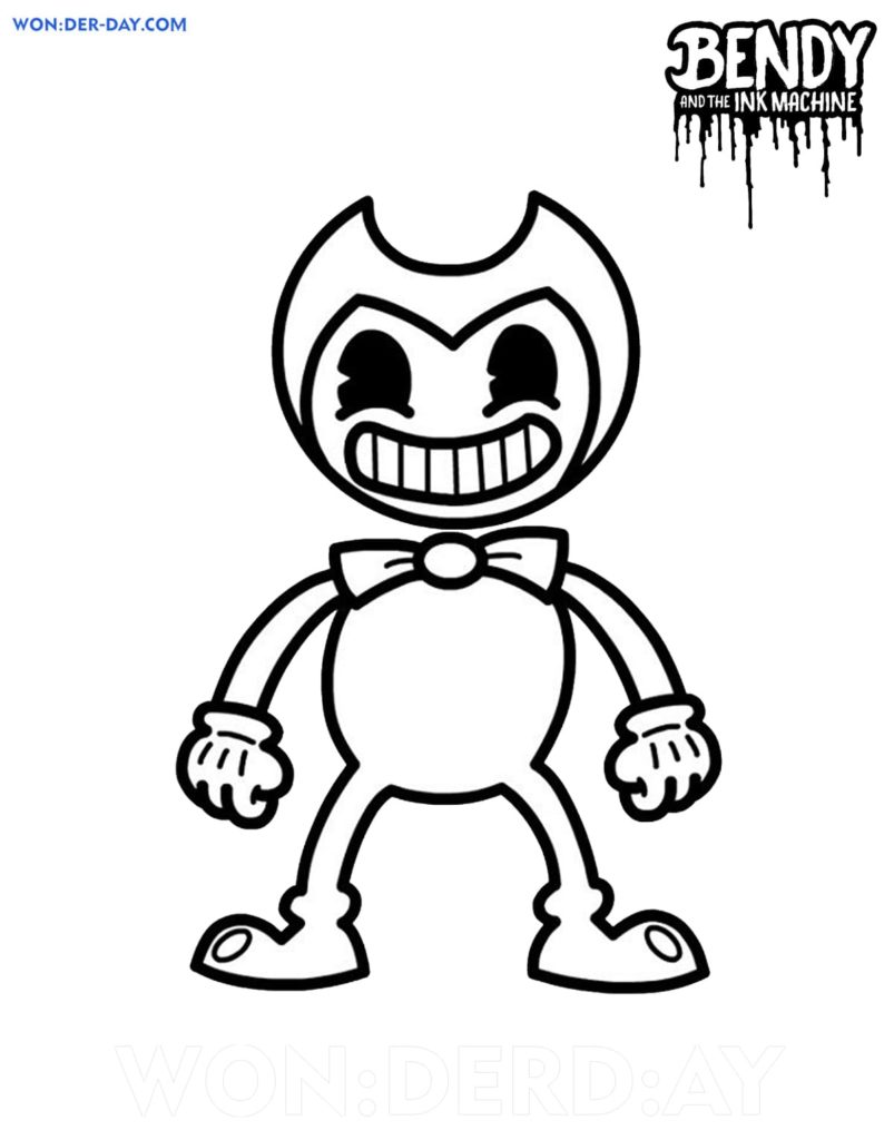 Çocuklar İçin Bendy Boyama Sayfaları 
