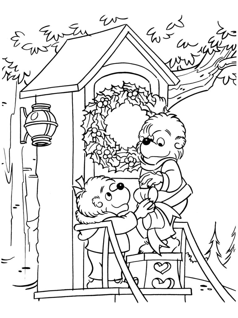 Çocuklar İçin Berenstain Ayıları Boyama Sayfaları 