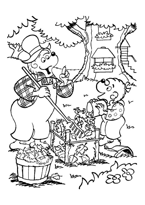 Çocuklar İçin Berenstain Ayıları Boyama Sayfaları 