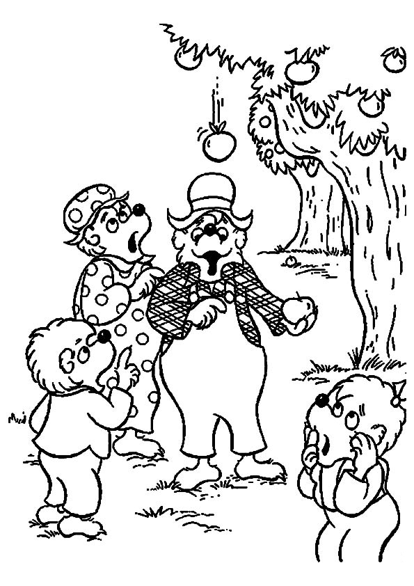 Çocuklar İçin Berenstain Ayıları Boyama Sayfaları 