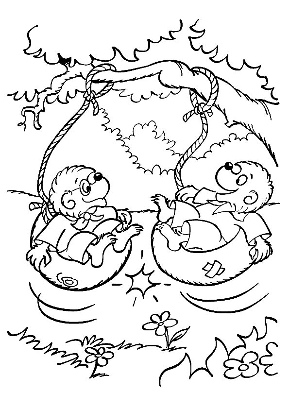 Çocuklar İçin Berenstain Ayıları Boyama Sayfaları 