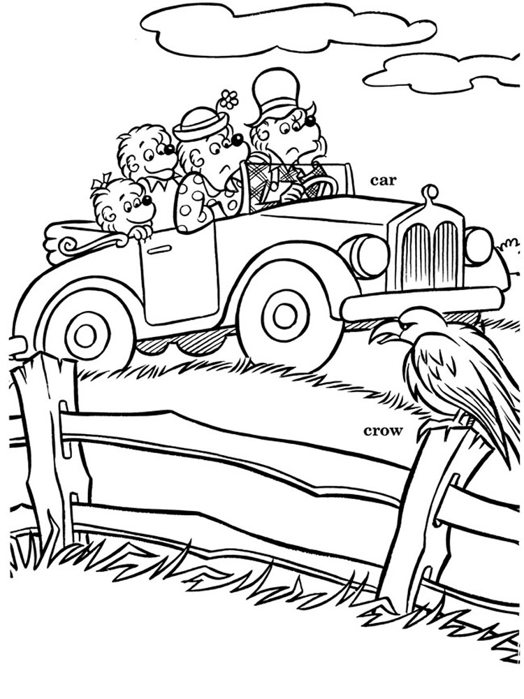 Çocuklar İçin Berenstain Ayıları Boyama Sayfaları 
