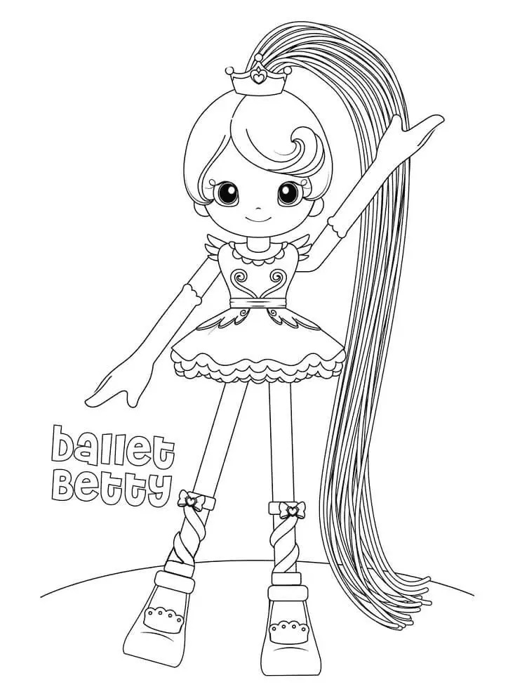 Çocuklar İçin Betty Spaghetty Boyama Sayfaları 