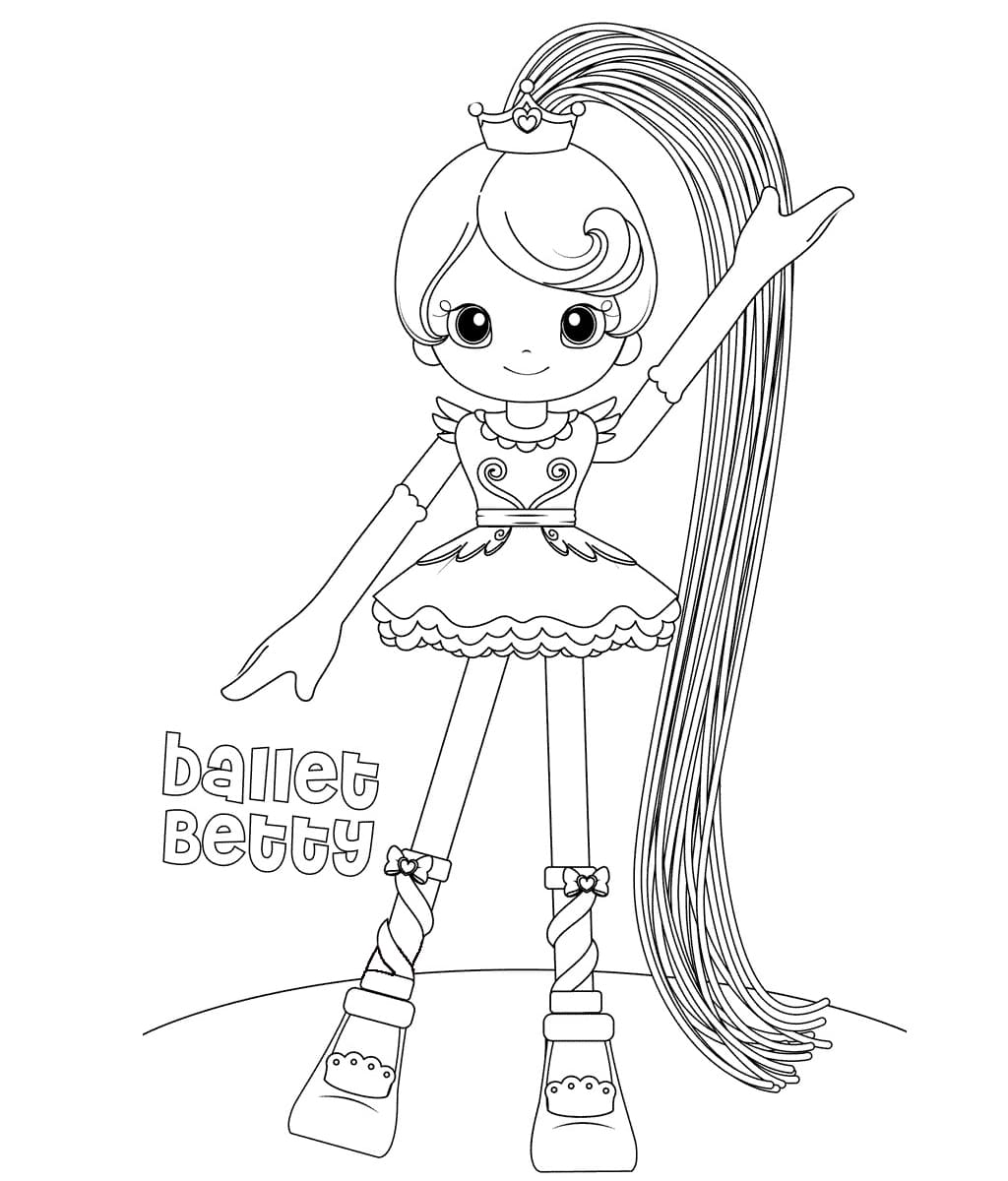 Çocuklar İçin Betty Spaghetty Boyama Sayfaları 