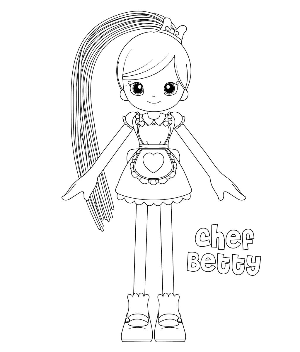 Çocuklar İçin Betty Spaghetty Boyama Sayfaları 