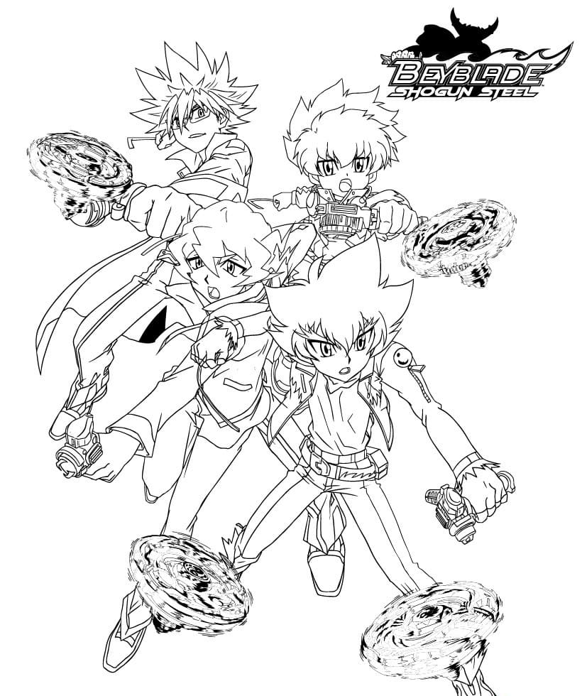 Çocuklar İçin Beyblade Boyama Sayfaları 