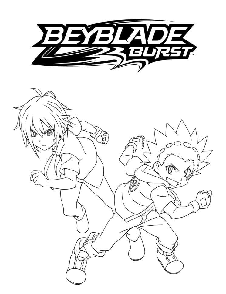 Çocuklar İçin Beyblade Boyama Sayfaları 