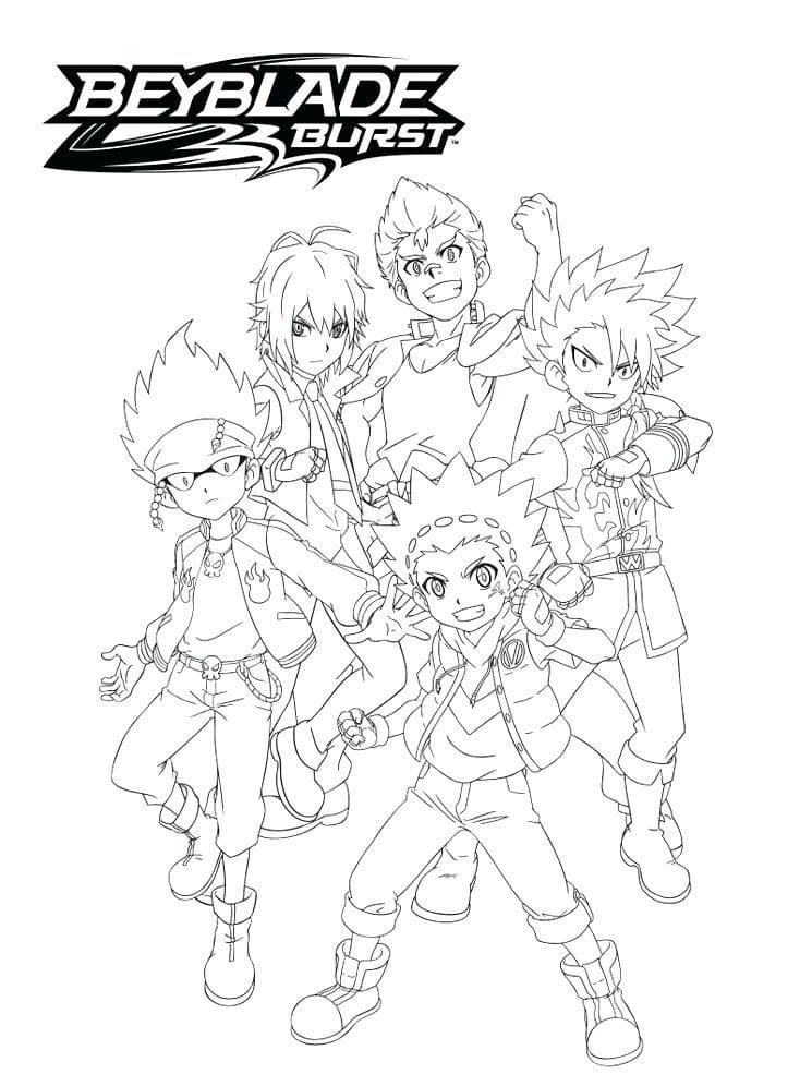 Çocuklar İçin Beyblade Boyama Sayfaları 