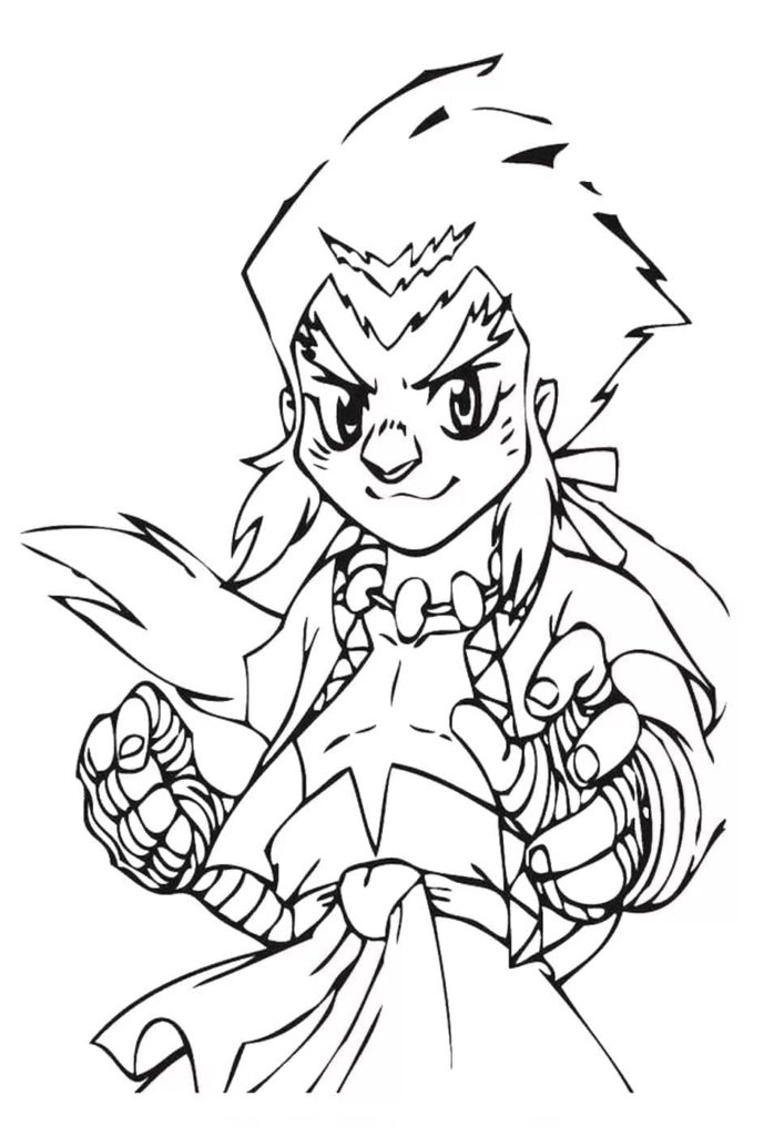Çocuklar İçin Beyblade Boyama Sayfaları 