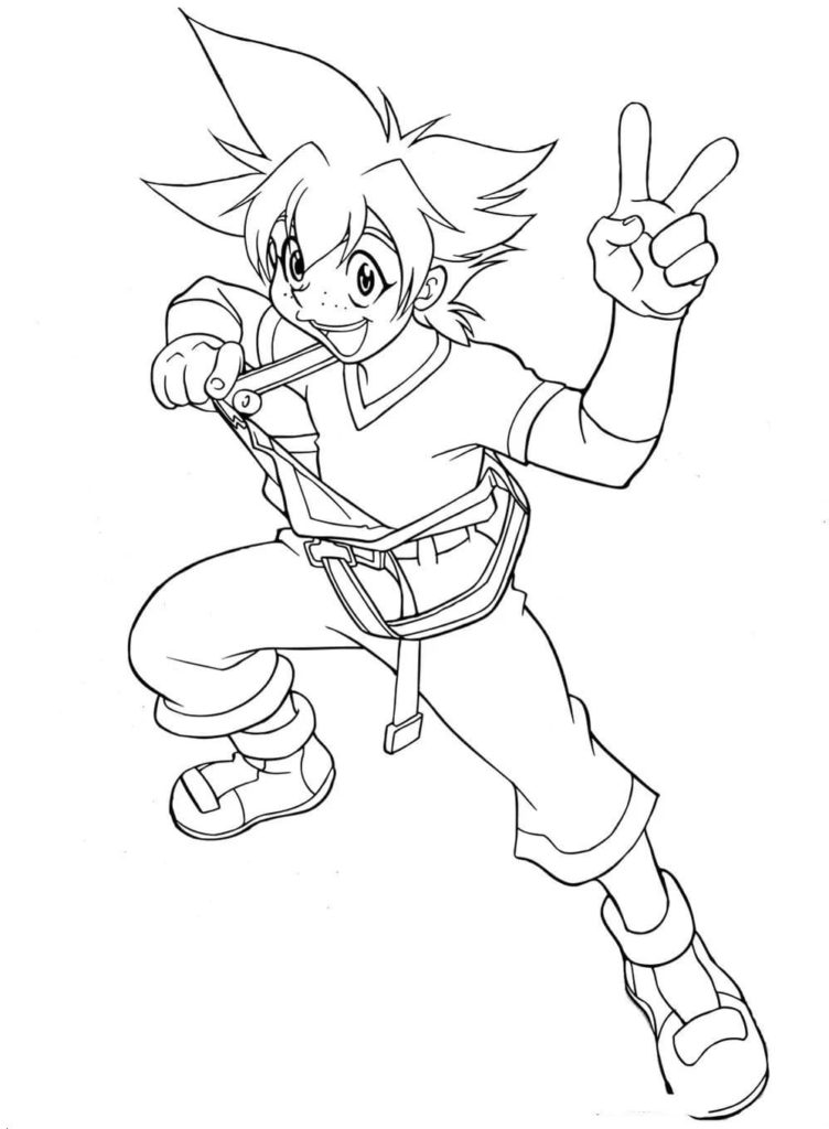 Çocuklar İçin Beyblade Boyama Sayfaları 