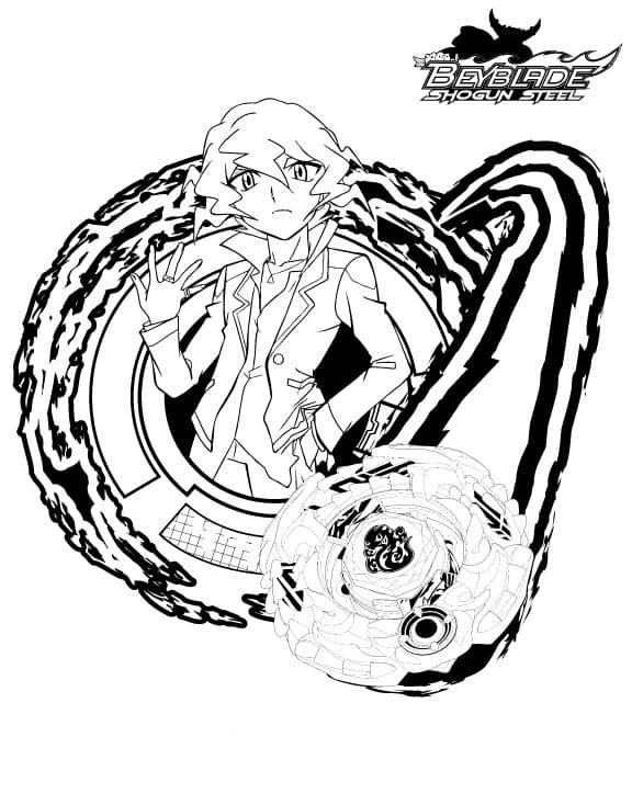 Çocuklar İçin Beyblade Boyama Sayfaları 