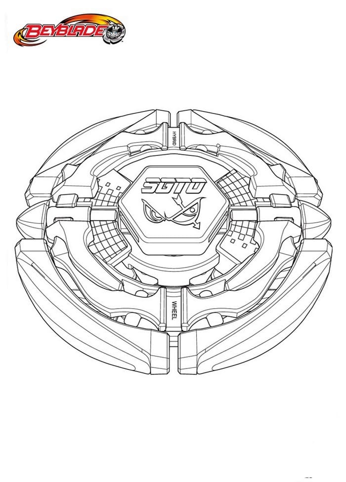 Çocuklar İçin Beyblade Boyama Sayfaları 