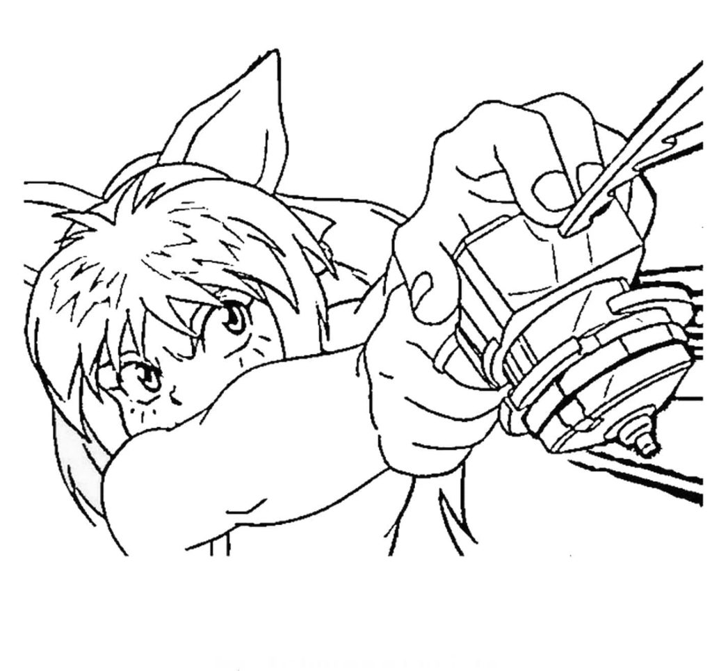 Çocuklar İçin Beyblade Boyama Sayfaları 
