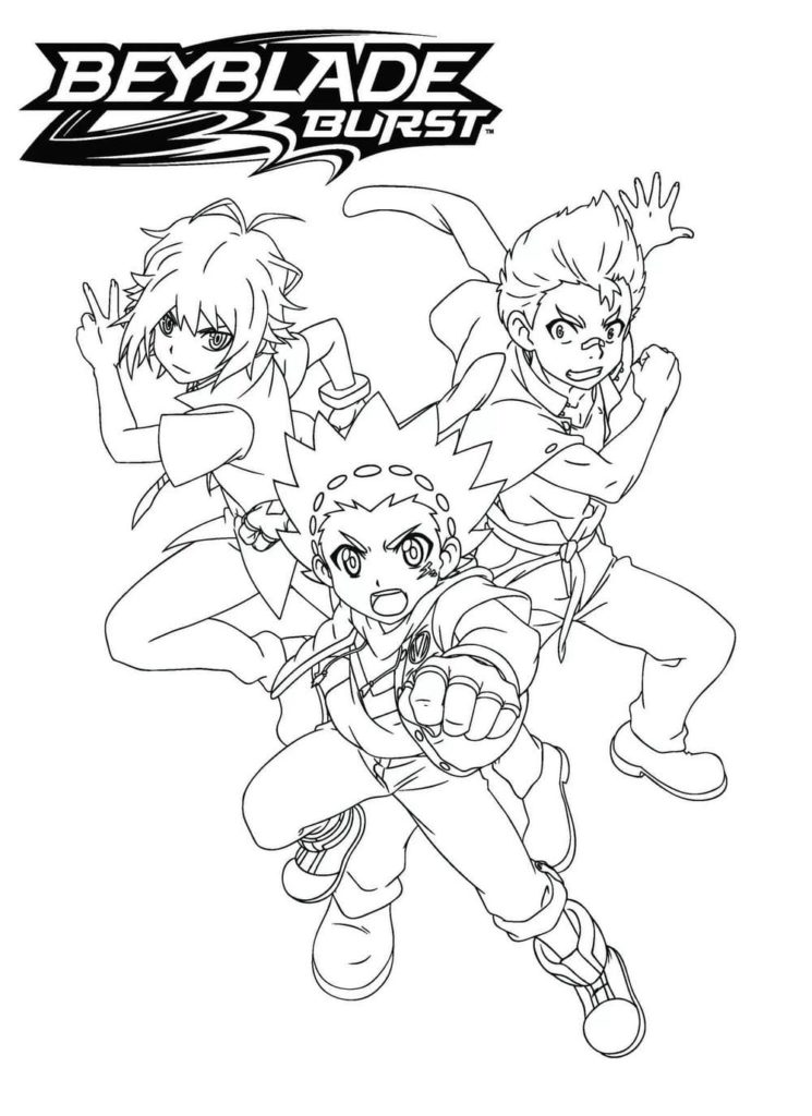 Çocuklar İçin Beyblade Boyama Sayfaları 
