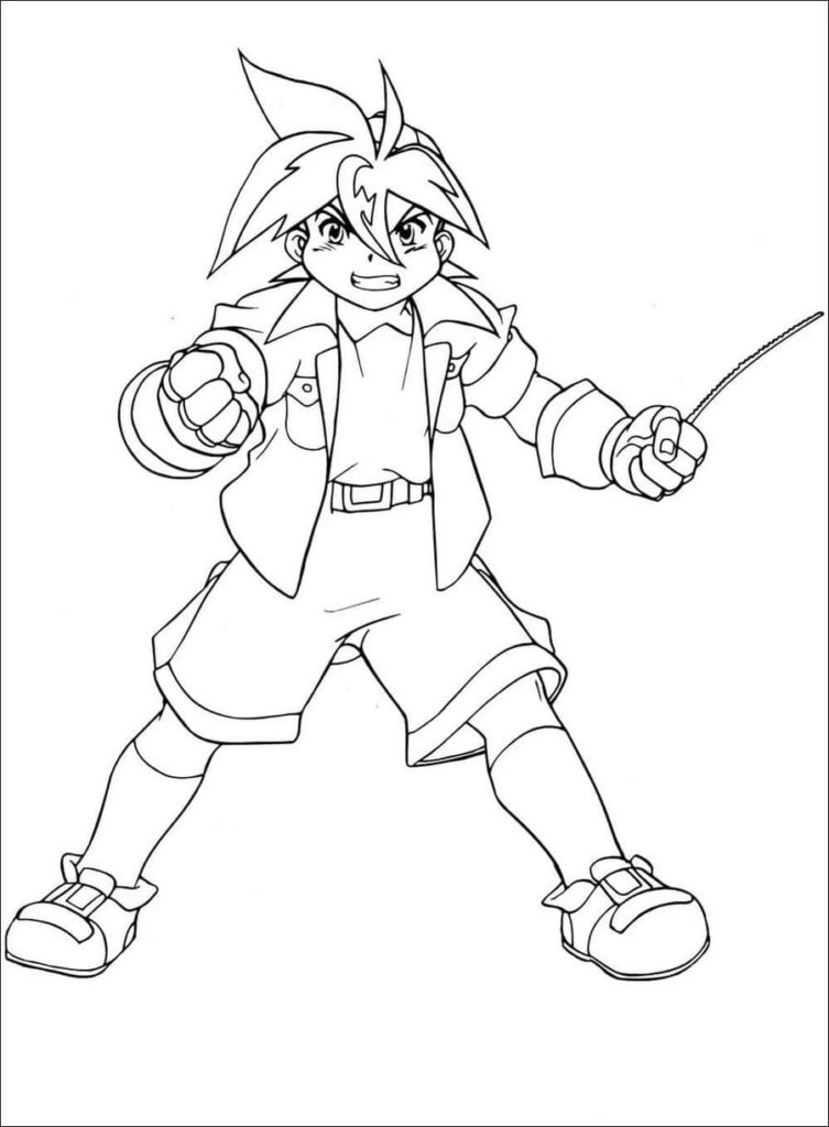 Çocuklar İçin Beyblade Boyama Sayfaları 