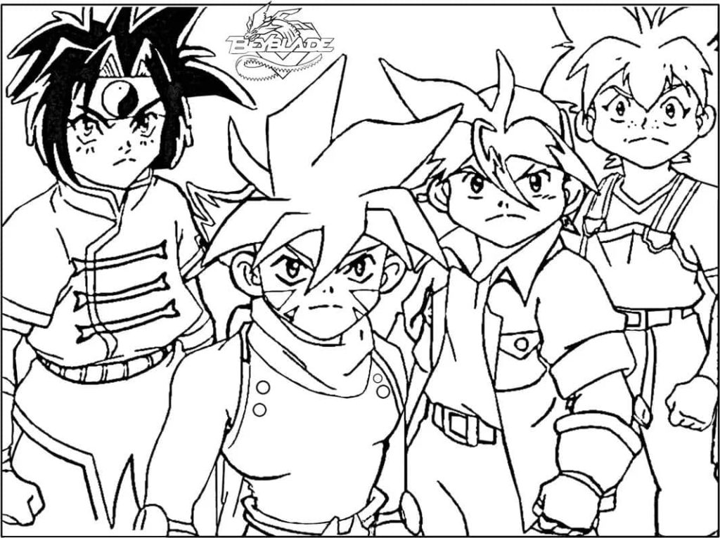 Çocuklar İçin Beyblade Boyama Sayfaları 