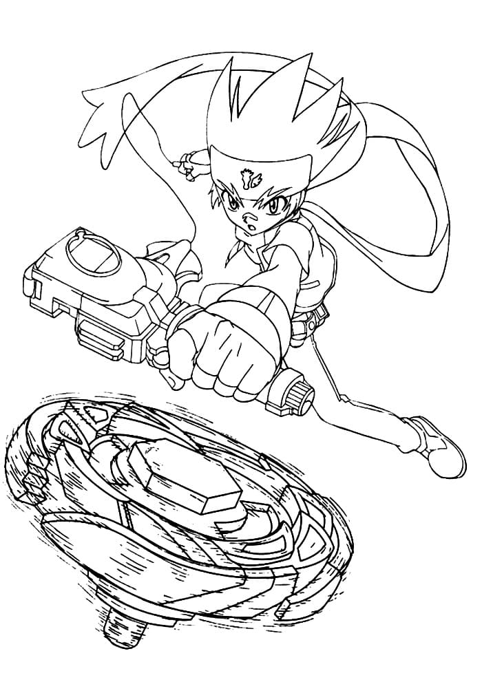 Çocuklar İçin Beyblade Boyama Sayfaları 