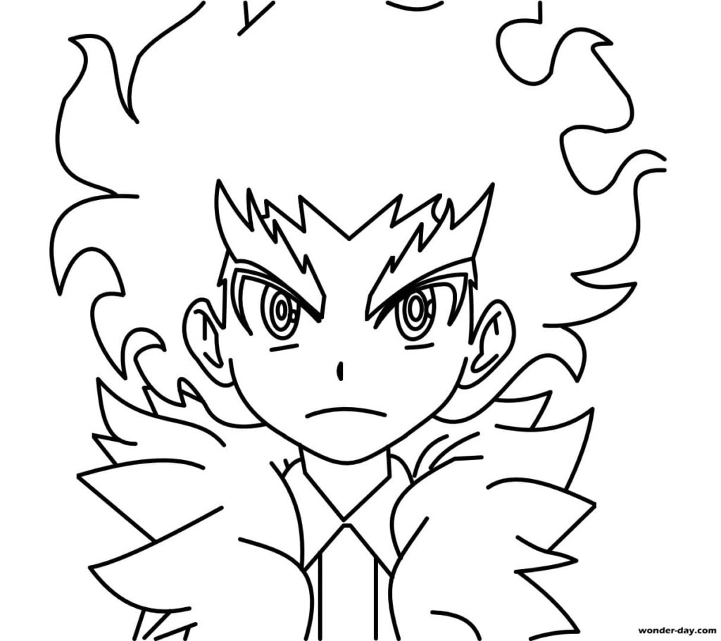 Çocuklar İçin Beyblade Boyama Sayfaları 