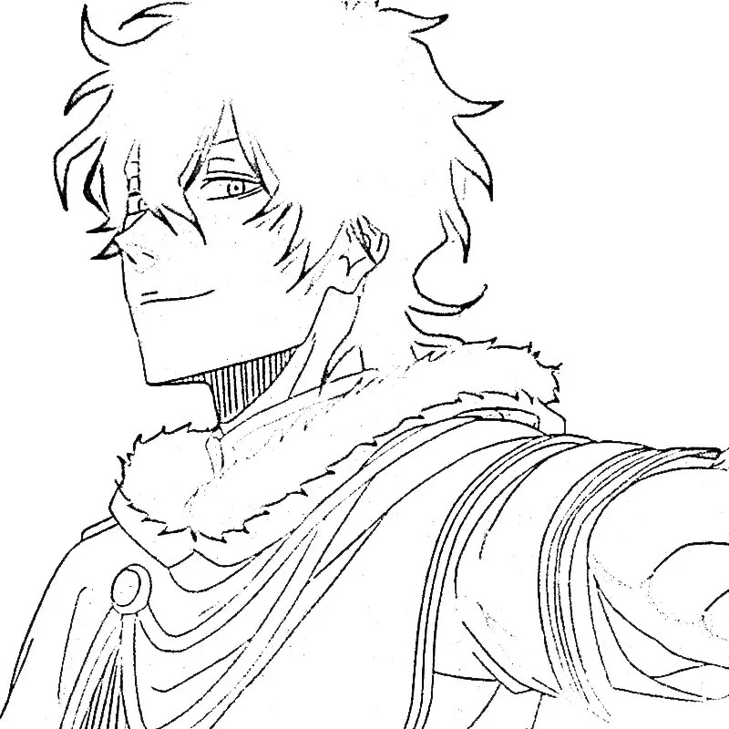 Çocuklar İçin Black Clover Boyama Sayfaları 