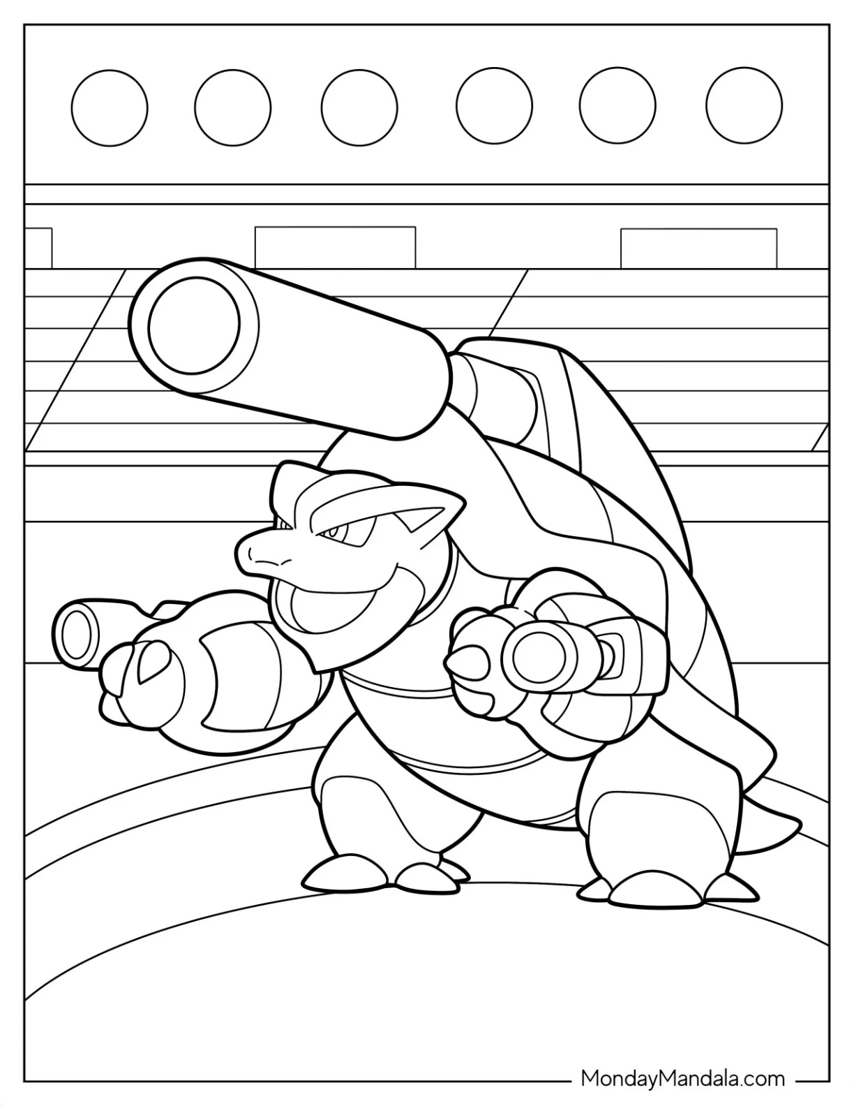 Çocuklar İçin Blastoise Boyama Sayfaları 