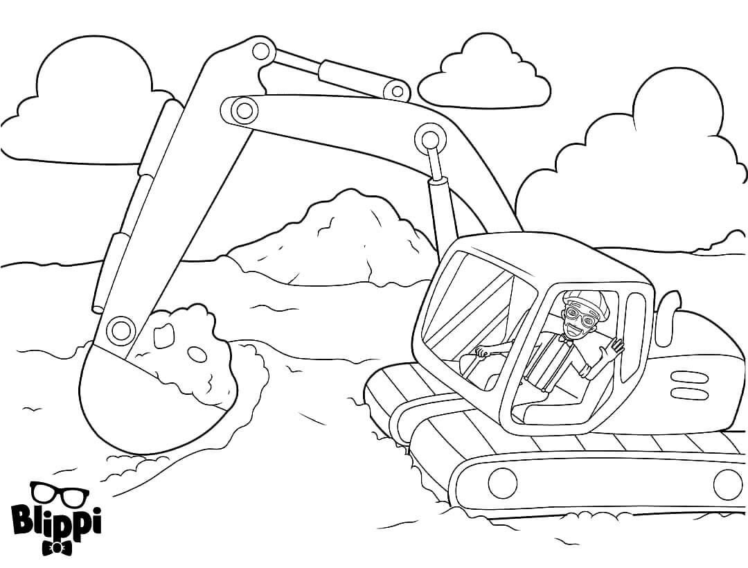 Çocuklar İçin Blippi Boyama Sayfaları 