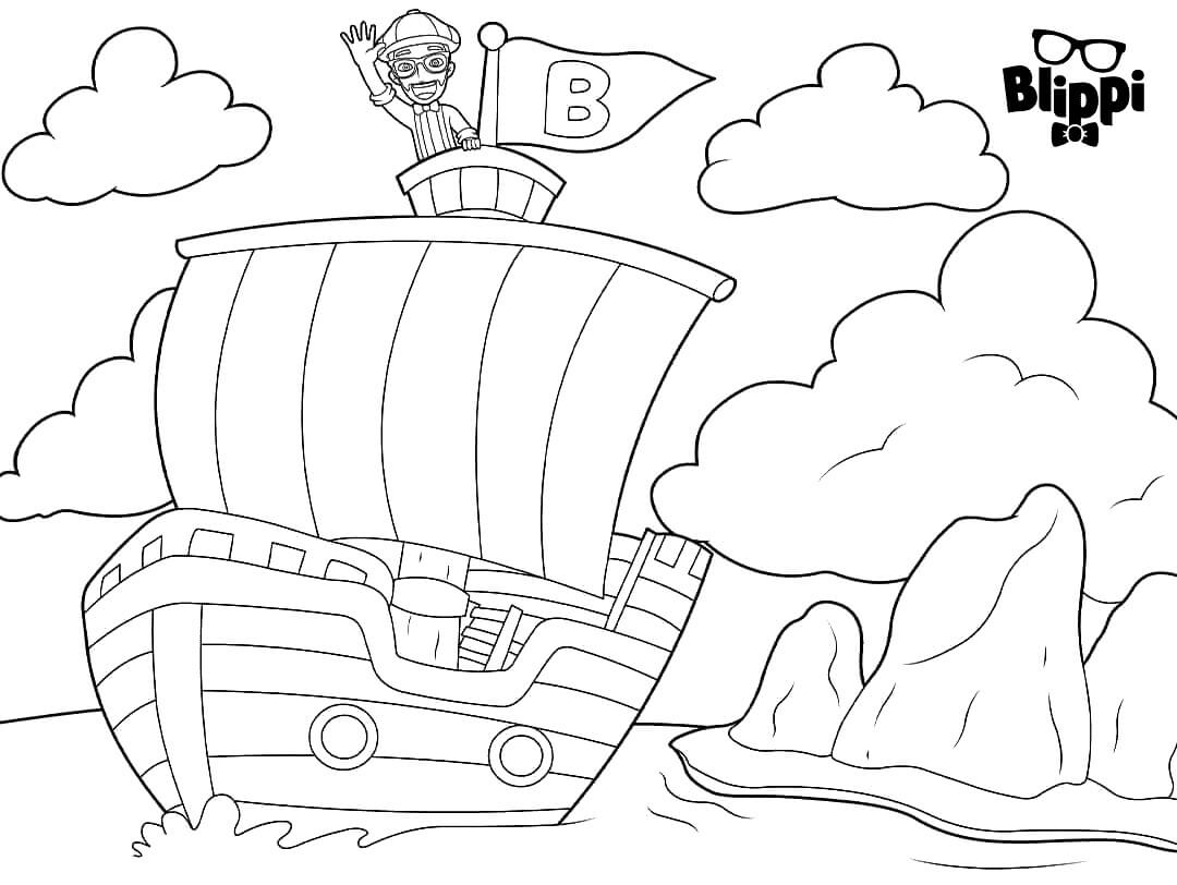 Çocuklar İçin Blippi Boyama Sayfaları 
