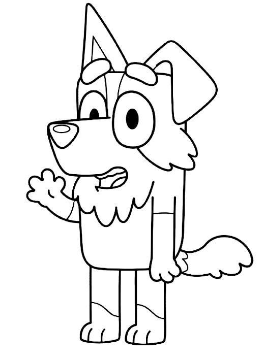 Çocuklar İçin Bluey Boyama Sayfaları 