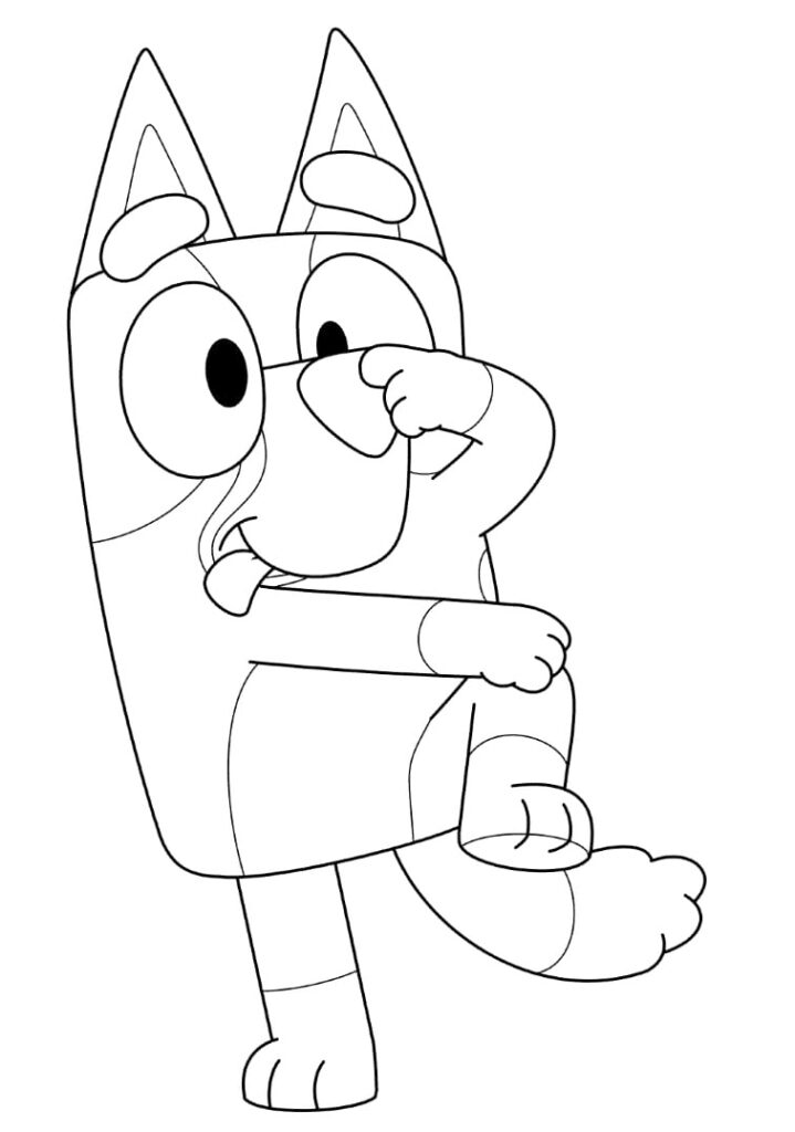 Çocuklar İçin Bluey Boyama Sayfaları 
