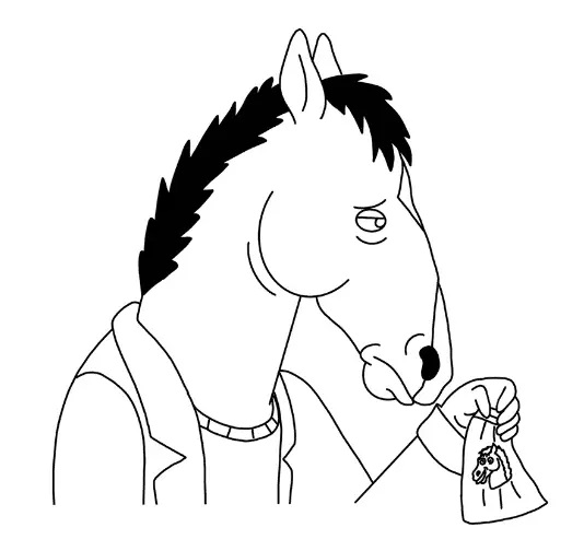 Çocuklar İçin Bojack At Adam Boyama Sayfaları 
