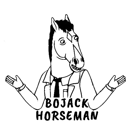 Çocuklar İçin Bojack At Adam Boyama Sayfaları 