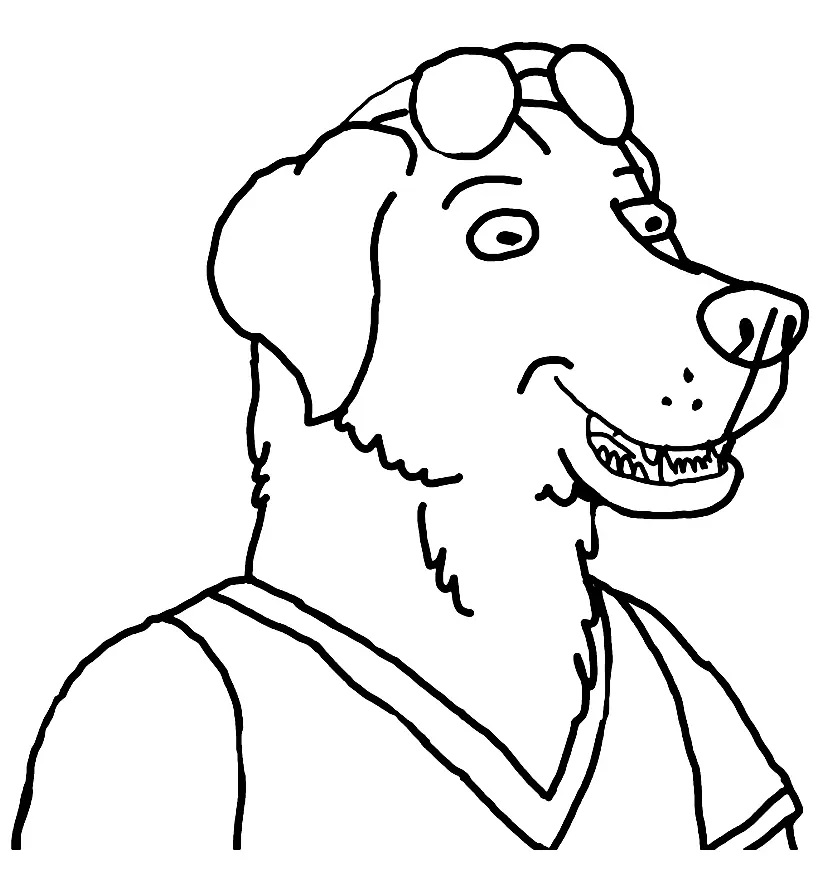 Çocuklar İçin Bojack At Adam Boyama Sayfaları 