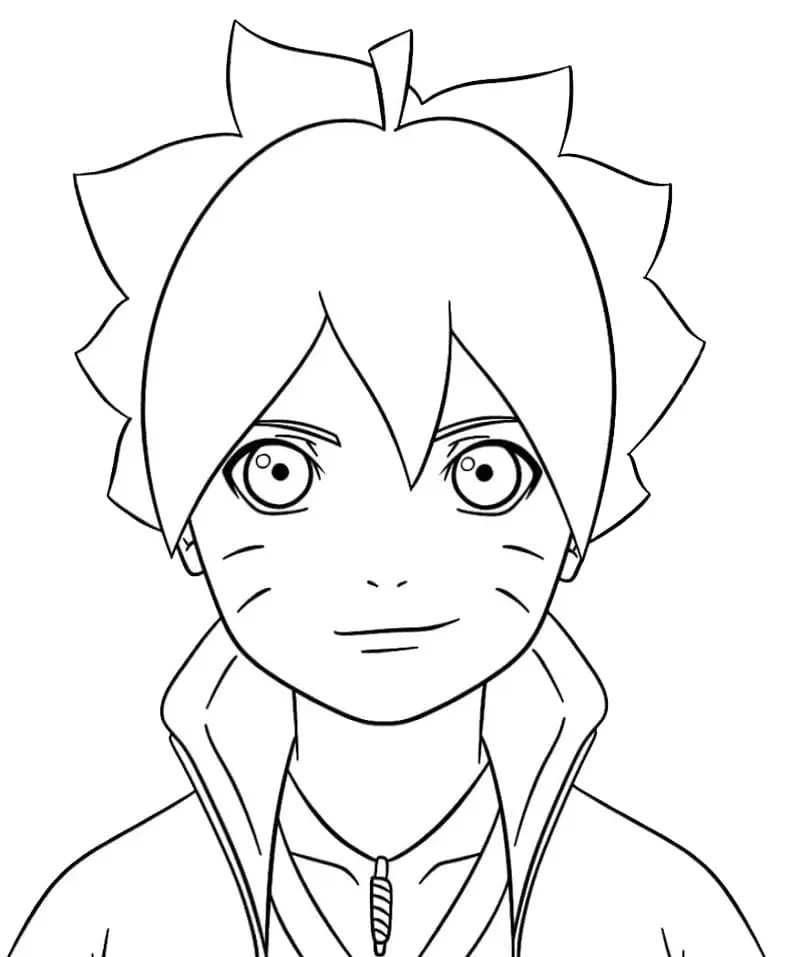 Çocuklar İçin Boruto Boyama Sayfaları 