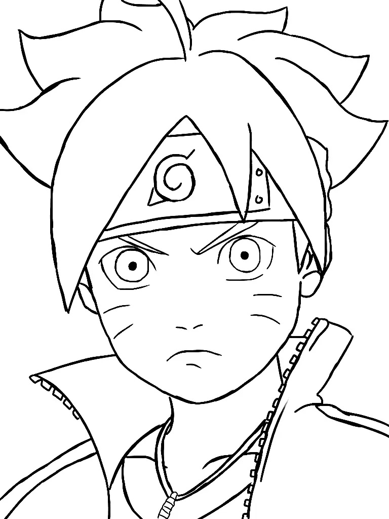 Çocuklar İçin Boruto Boyama Sayfaları 