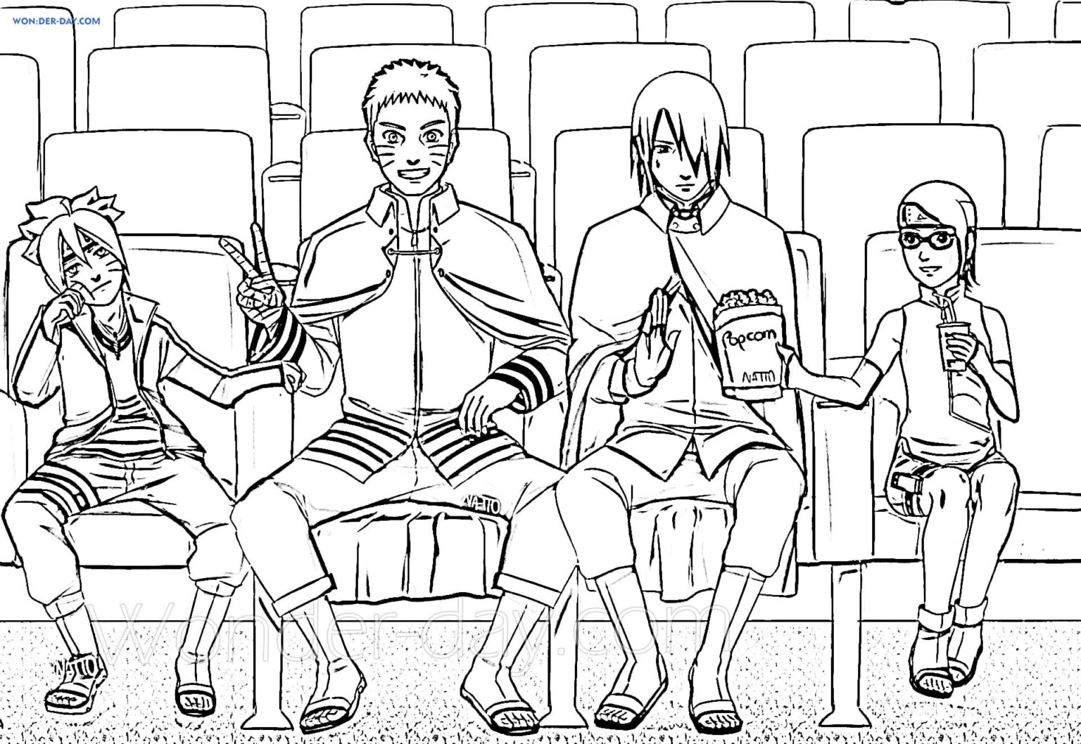 Çocuklar İçin Boruto Boyama Sayfaları 
