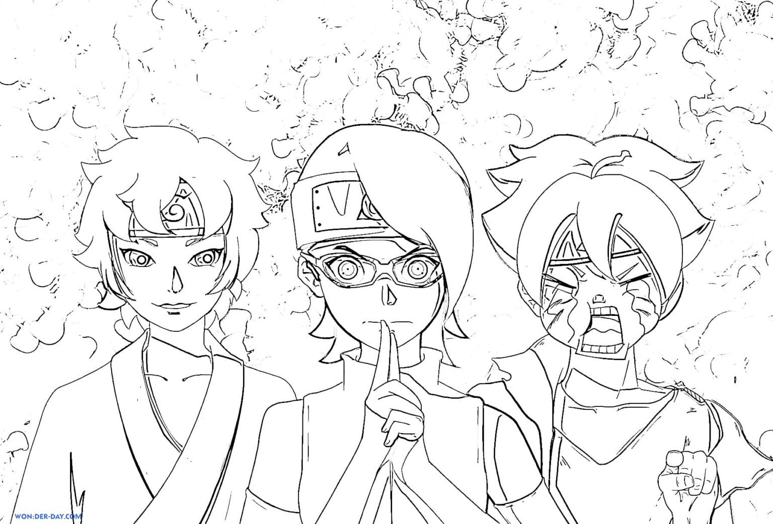 Çocuklar İçin Boruto Boyama Sayfaları 