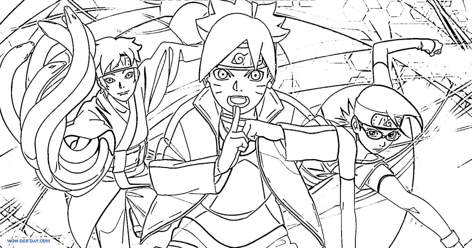 Çocuklar İçin Boruto Boyama Sayfaları 