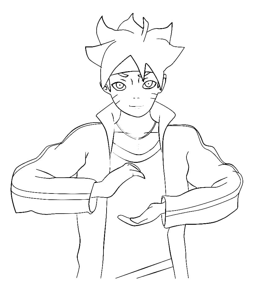 Çocuklar İçin Boruto Boyama Sayfaları 