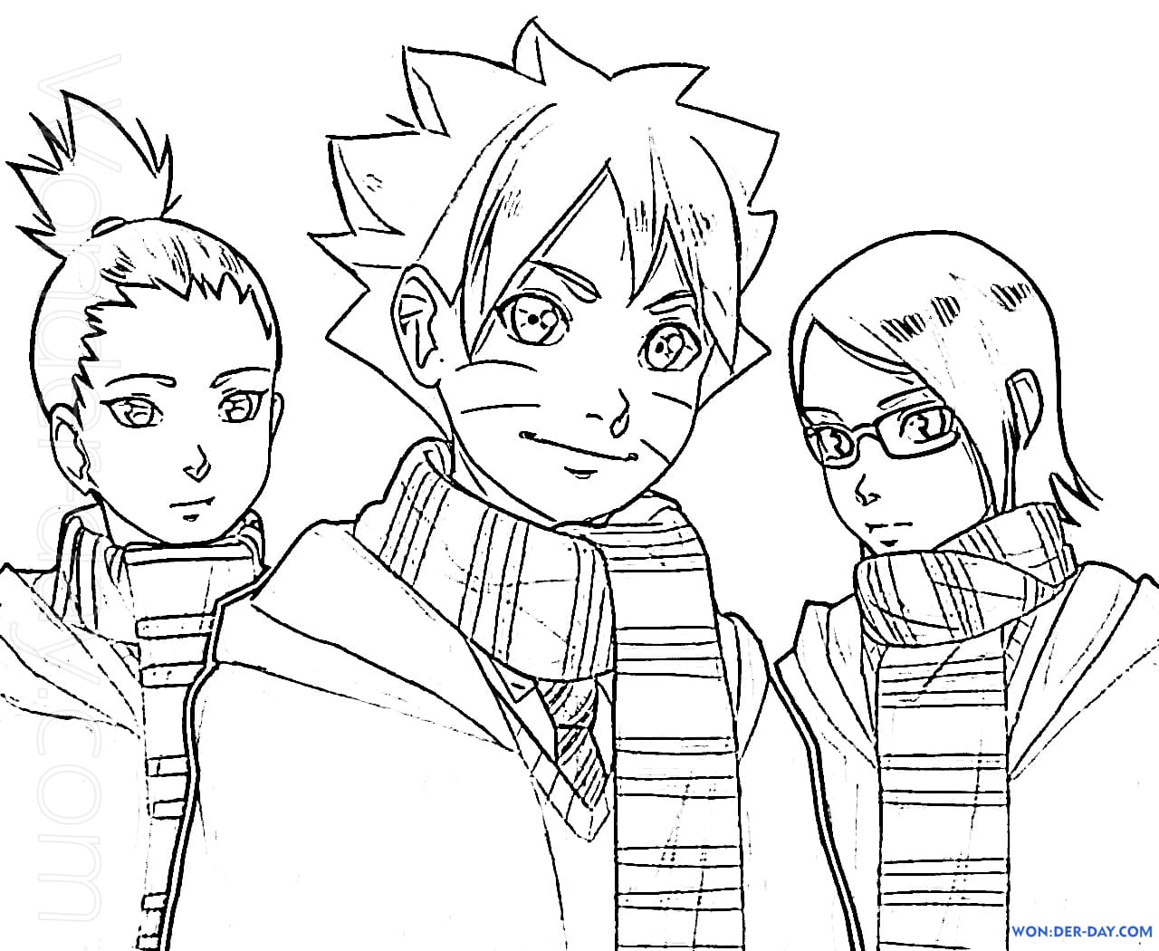 Çocuklar İçin Boruto Boyama Sayfaları 