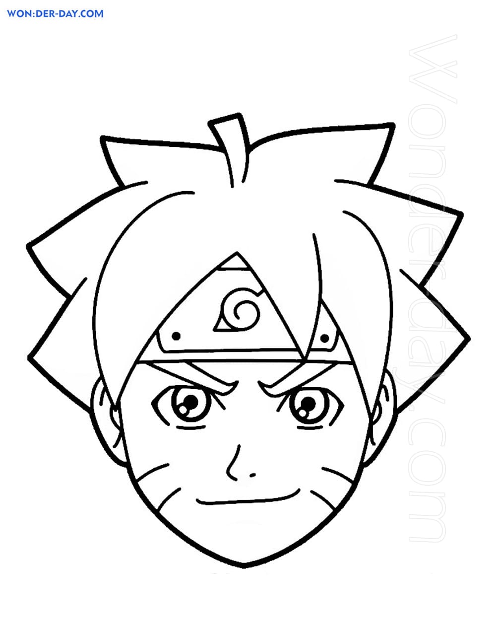 Çocuklar İçin Boruto Boyama Sayfaları 