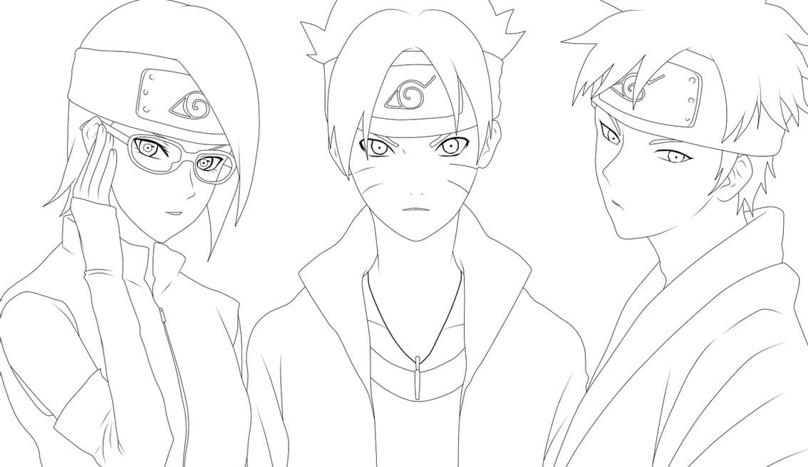Çocuklar İçin Boruto Boyama Sayfaları 